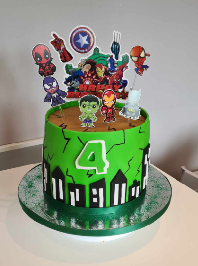 Hulk/Avengers Cake