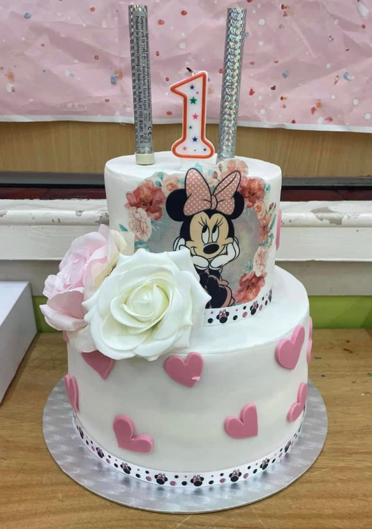 Minnie Mouse Two Tier Cake