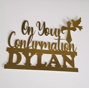 Personalised Confirmation Cake Topper