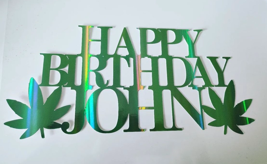 Green Cake Topper