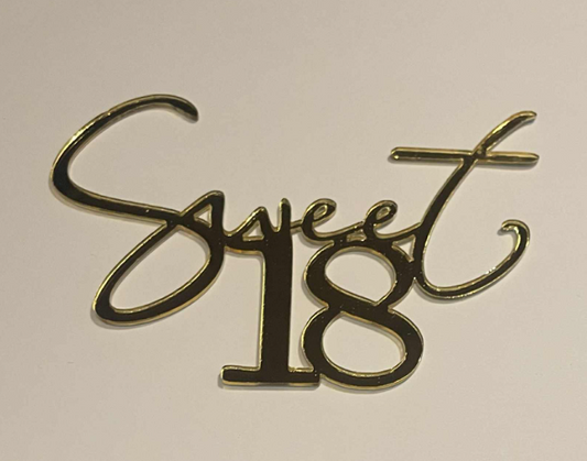 Acrylic Sweet 18th Cake topper