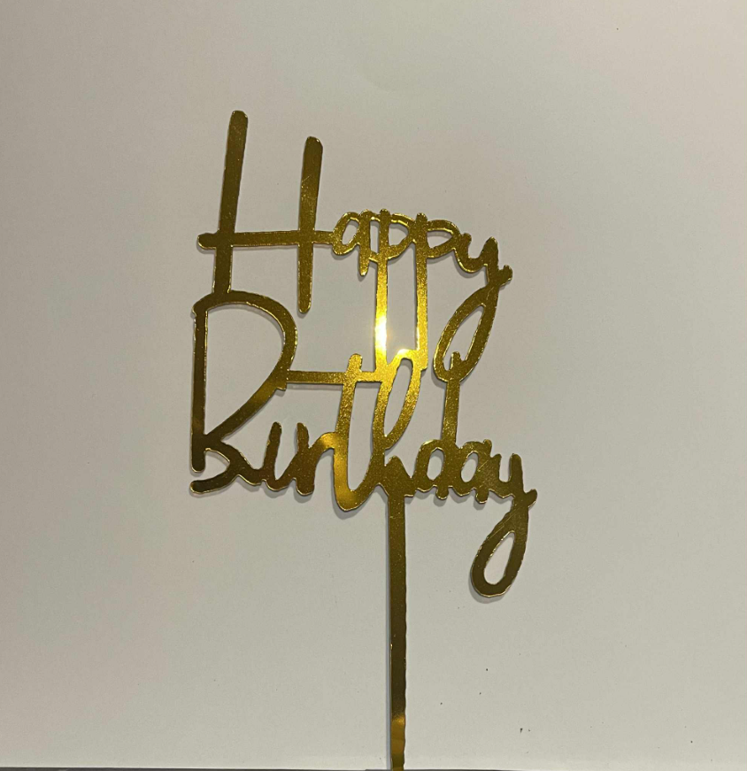 Acrylic birthday cake topper