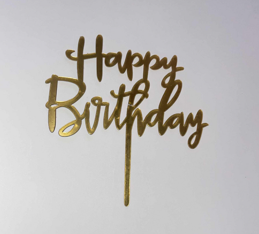 Acrylic Happy Birthday Cake topper