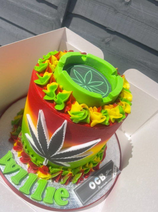 Weed theme cake