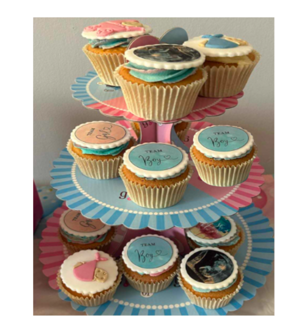 Team boy & girl Baby shower Cupcakes